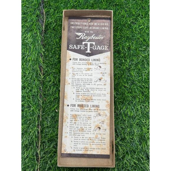 Vintage Raybestos Safe-T-Gage – Brake Lining Wear Measuring Tool - Picture 3 of 10